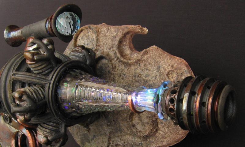 derringer nose lit up raku ray gun