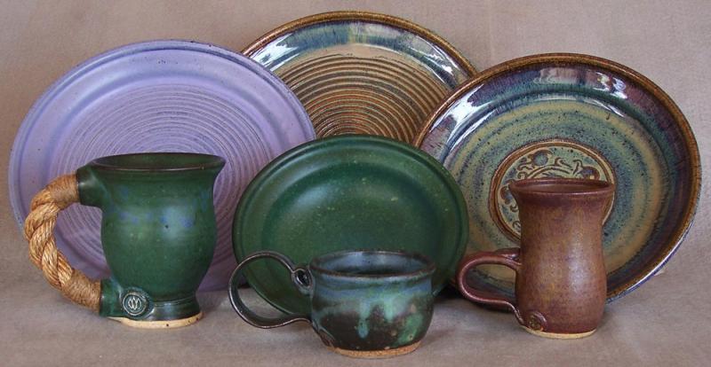 handmade stoneware dinnerware pottery plates