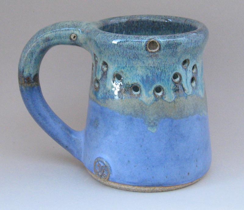 northern lights with lavender glaze stoneware wyoming pottery
