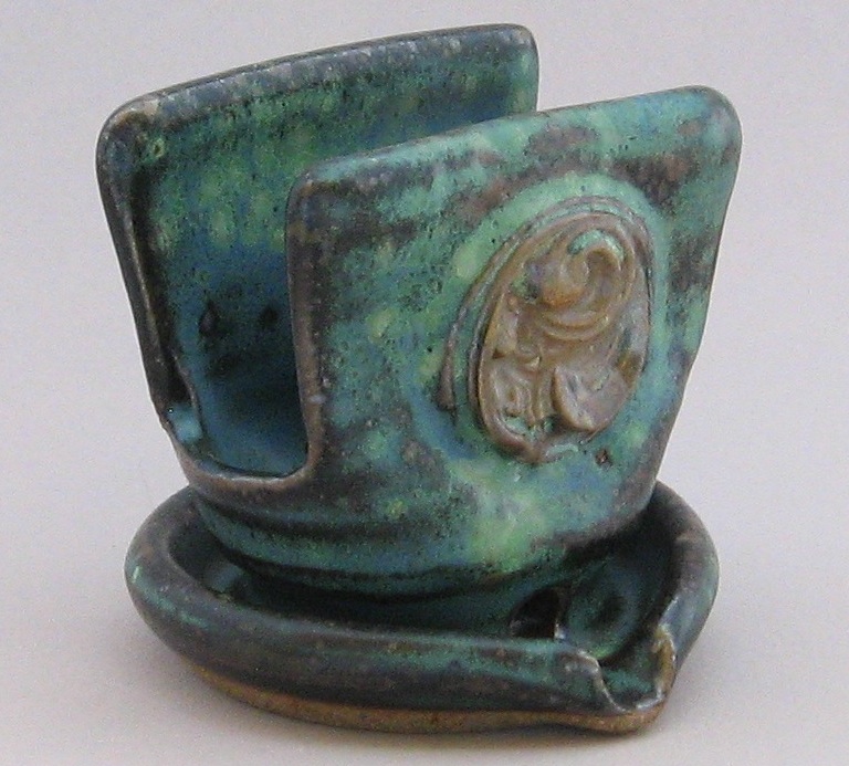 green stoneware pottery