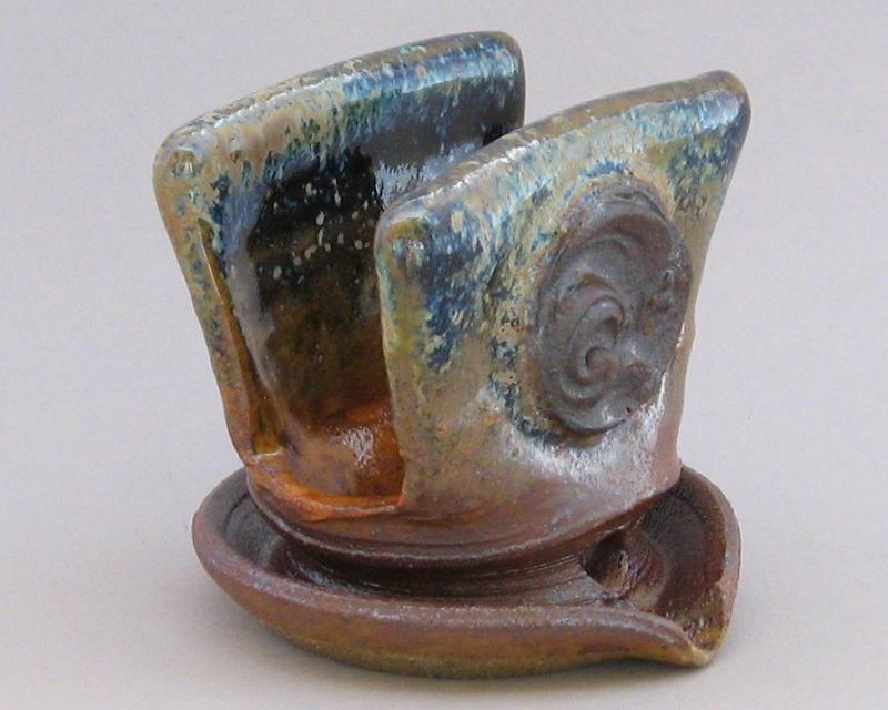 soap holder ceramic soap stand shino glaze